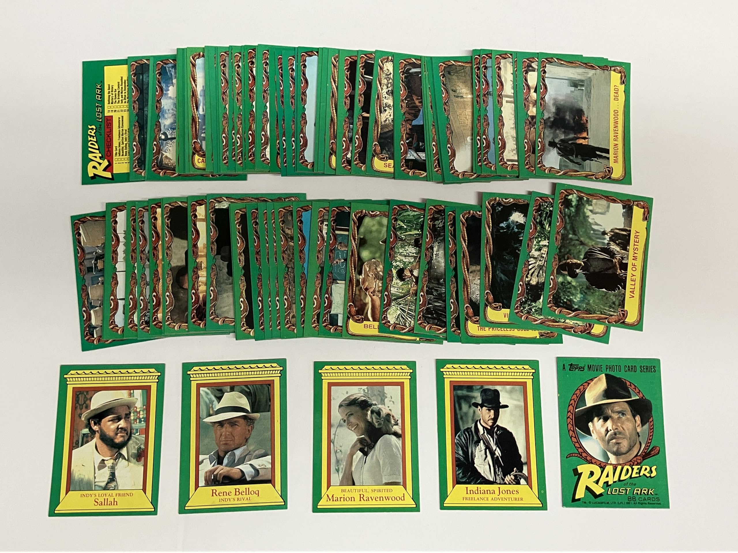 Amazon.com: 1981 Topps INDIANA JONES Raiders of the Lost Ark